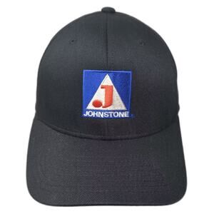 Flexfit Johnstone Arkema Embroidered Baseball Cap Hat Black Blue Size M Logo